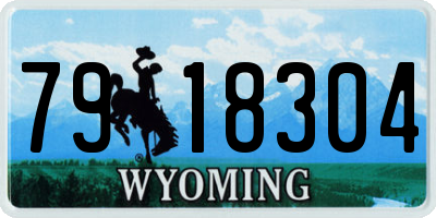 WY license plate 7918304