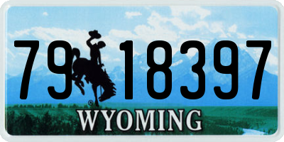 WY license plate 7918397