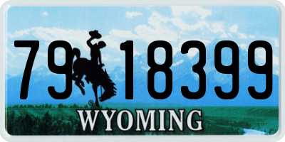 WY license plate 7918399