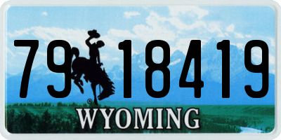WY license plate 7918419