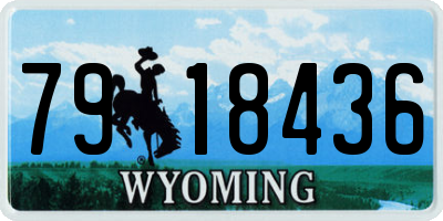 WY license plate 7918436