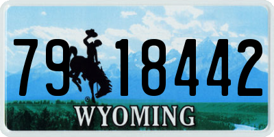 WY license plate 7918442