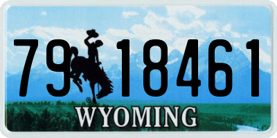 WY license plate 7918461