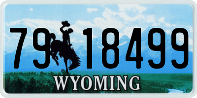 WY license plate 7918499