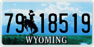 WY license plate 7918519