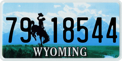 WY license plate 7918544