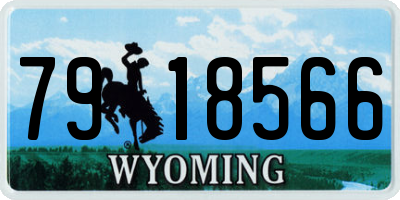 WY license plate 7918566