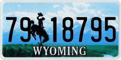 WY license plate 7918795
