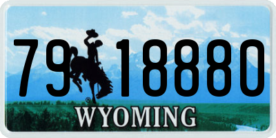 WY license plate 7918880