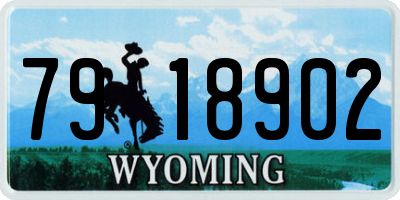 WY license plate 7918902