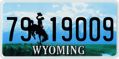WY license plate 7919009
