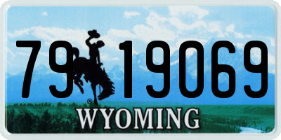 WY license plate 7919069
