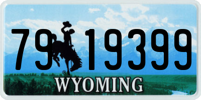 WY license plate 7919399