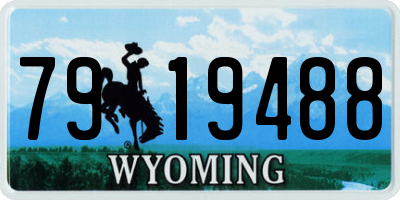 WY license plate 7919488
