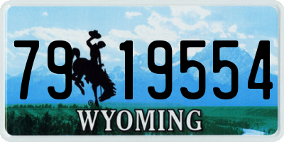 WY license plate 7919554