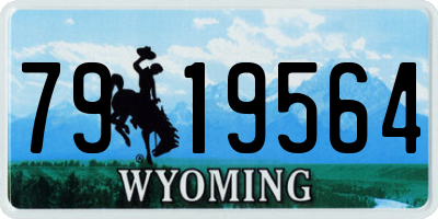 WY license plate 7919564