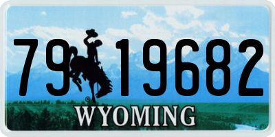 WY license plate 7919682