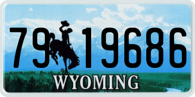WY license plate 7919686