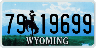 WY license plate 7919699