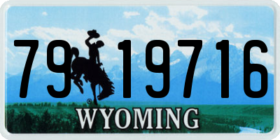 WY license plate 7919716