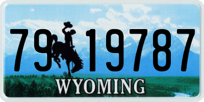 WY license plate 7919787