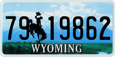 WY license plate 7919862