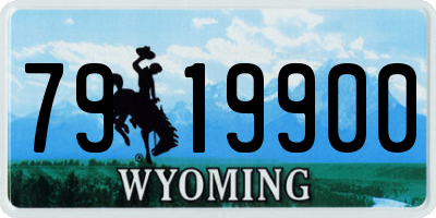 WY license plate 7919900