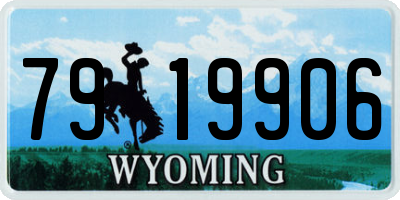 WY license plate 7919906