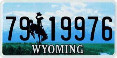 WY license plate 7919976