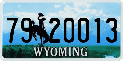 WY license plate 7920013