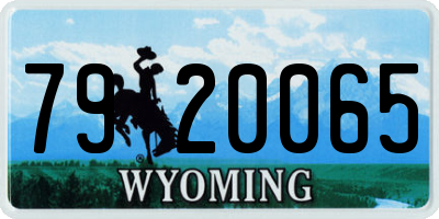 WY license plate 7920065