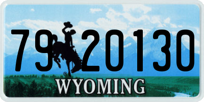 WY license plate 7920130