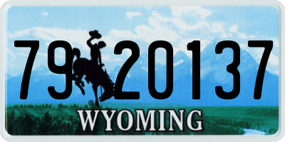 WY license plate 7920137