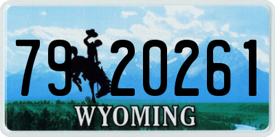 WY license plate 7920261