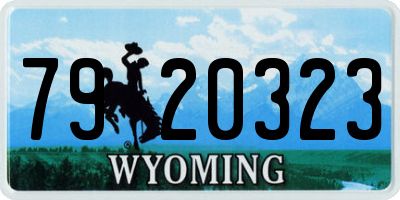 WY license plate 7920323