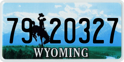 WY license plate 7920327