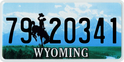 WY license plate 7920341