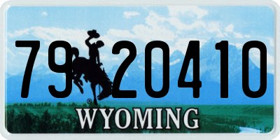 WY license plate 7920410