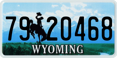 WY license plate 7920468