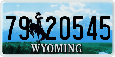 WY license plate 7920545