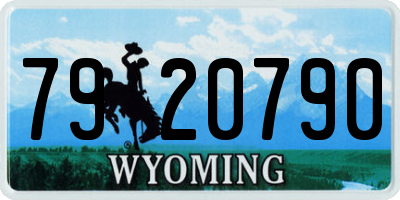 WY license plate 7920790