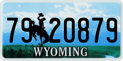 WY license plate 7920879