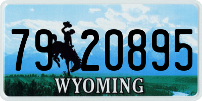 WY license plate 7920895