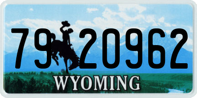 WY license plate 7920962