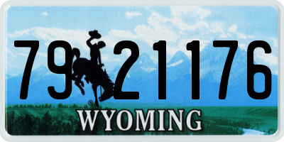 WY license plate 7921176