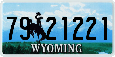 WY license plate 7921221