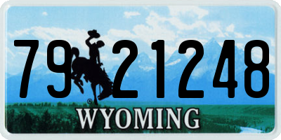 WY license plate 7921248