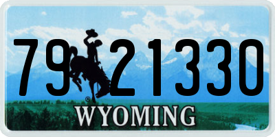 WY license plate 7921330