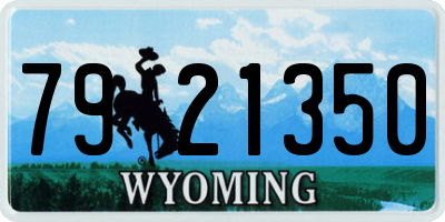 WY license plate 7921350