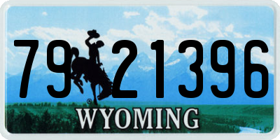 WY license plate 7921396